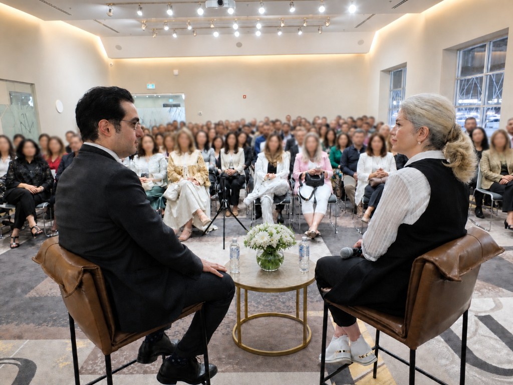 Corporate program with panelists and seated audience at a Toronto/GTA business event.